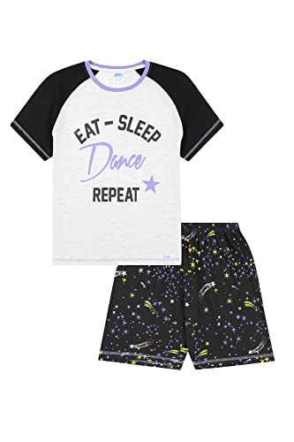 Eat Sleep Dance Repeat Star Mädchen Schlafanzug-Set, Schwarz , 13-14 Jahre von ThePyjamaFactory