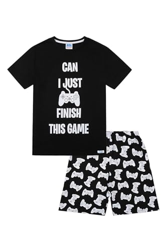 ThePyjamaFactory Jungen Can I Just Finish This Game Kurzer Schlafanzug aus Baumwolle (13-14 Jahre) von ThePyjamaFactory