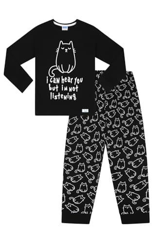 ThePyjamaFactory Mädchen I Can Hear You But I'm Not Listening Langer Baumwolle Schlafanzug PJ's für Kinder (15-16 Jahre) von ThePyjamaFactory