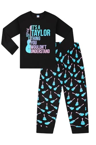 ThePyjamaFactory Mädchen It's a Taylor Thing, You Wouldn't Understand Schwarz Blau Langer Baumwolle Schlafanzug PJ's für Kinder (13-14 Jahre) von ThePyjamaFactory