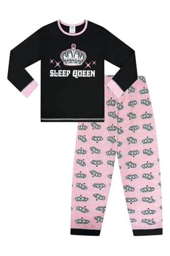 ThePyjamaFactory Mädchen Sleep Queen Langer Baumwolle Schlafanzug PJ's für Kinder (12-13 Jahre) von ThePyjamaFactory