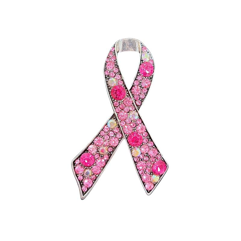 Pink & Ab Ribbon Awareness Festzug Contestantant Number Magnet Schärpen Mode-Accessoire Geschenk Button Pin Revers Magnetisch von TheQueensMagnet