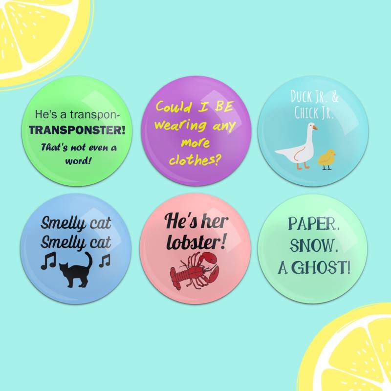 "Rchelchel, Ross, Clederr, Monica, Joey, & Phoebe Tv Buttons" "Rchelchel, Ross, Clederr, Monica, Joey, & Phoebe Tv Buttons" von TheQuirkySqueeze