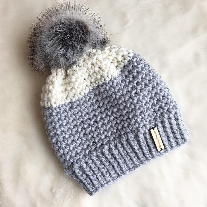 Farbe Block Hut, Häkeln Grobstrick Winterhut, Frauen Zwei Getönte Stricken Hut | 003 von TheRainbowDesigns