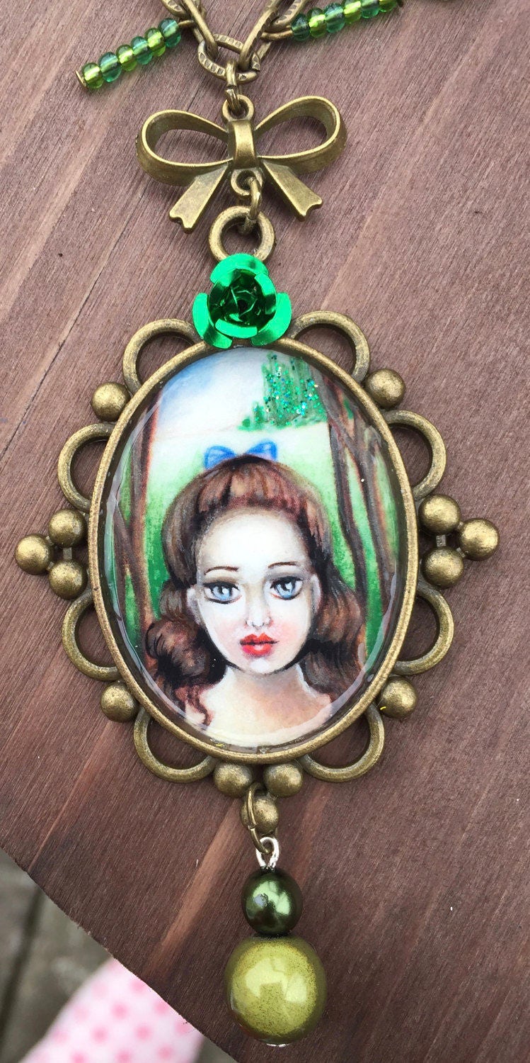 Dorothy Halskette Zauberer Von Oz Miniatur, Tragbare Kunst von TheRainbowRealm