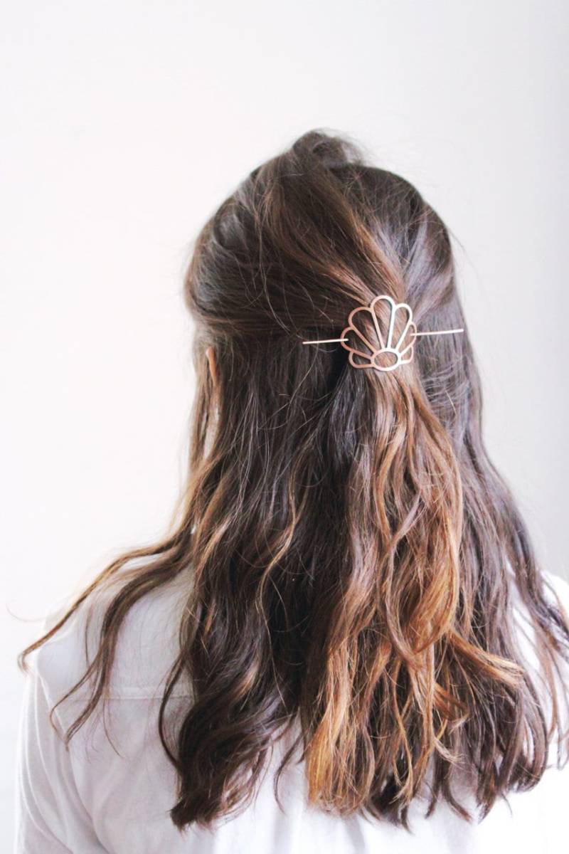 Art-Deco-Schale-Haar-Pin | Messing-Haarspange Kupfer Haarrutsche Haarspange Haar-Accessoires Kupfer-Haar-Clip Rattain Inspiriert Art-Deco-Schale-Haar-Pin | Messing-Haarspange Kupfer Haarrutsche Haarspange Haar-Accessoires Kupfer-Haar-Clip Rattain Inspiriert von TheRareBirdCo