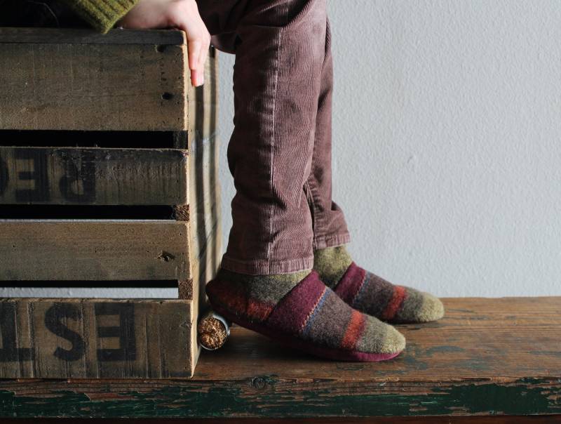 Kinder Wolle Hausschuhe, Kinderhausschuh Socken, Hausschuh Mit Ledersohle, Kinderhausschuhe von TheReclaimedEwe