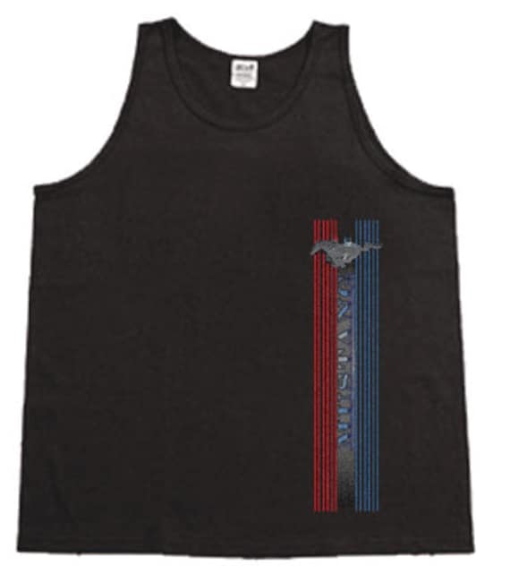 Ford Mustang Stripe/Mens Pullunder Oder Ärmelloses T-Shirt Ford Mustang Stripe/Mens Pullunder Oder Ärmelloses T-Shirt von TheRedCaboose