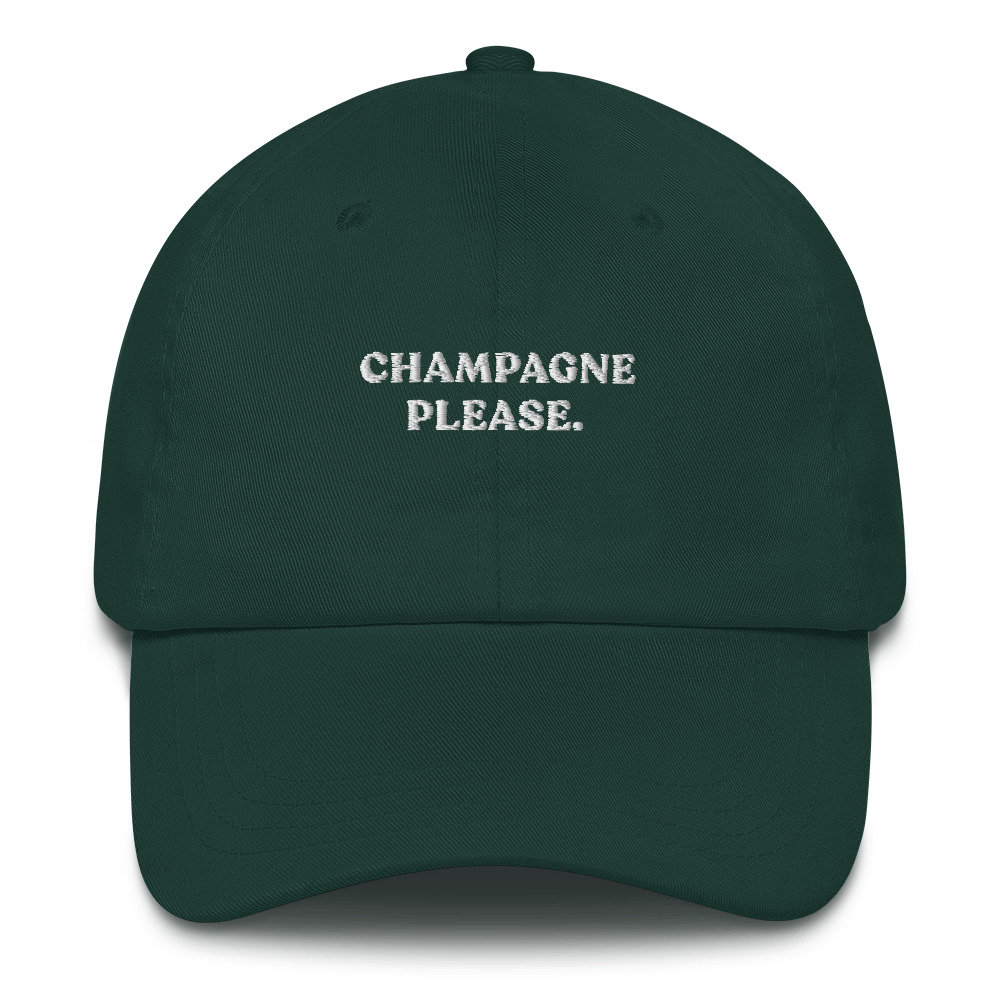 Champagner Please Bestickte Baseballmütze von TheRefinedSpirit