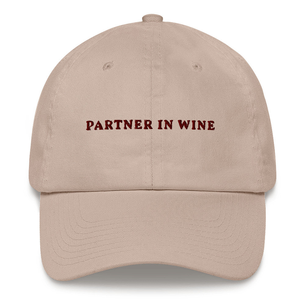 Partner in Wine - Bestickte Mütze von TheRefinedSpirit