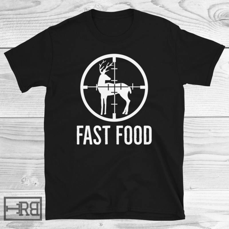 Lustige Jagd Shirt | Fast Food Hirsche Fast-Food-| Jagd| Hirschjagd Reh-| Geschenk Für Hunter Jagdsaison Hirsch-Shirt Unisex von TheRingBearerCo
