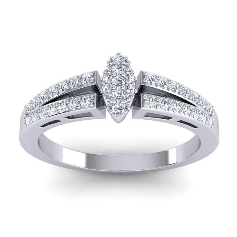 Natürlicher Diamant Marquise Form Cluster Setting Ring/Günstiger Verlobungsring Abschlussgeschenk Jubiläumsgeschenk Für Sie von TheRingStudio