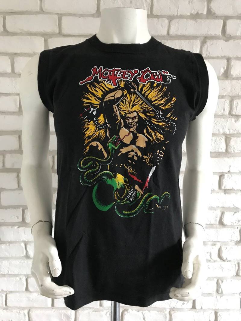 Jahrgang Motley Crüe 1984 Die Schlange Und Der Krieger-Jahrgang-T-Shirt Jahrgang Motley Crüe 1984 Die Schlange Und Der Krieger-Jahrgang-T-Shirt von TheRockChickCloset