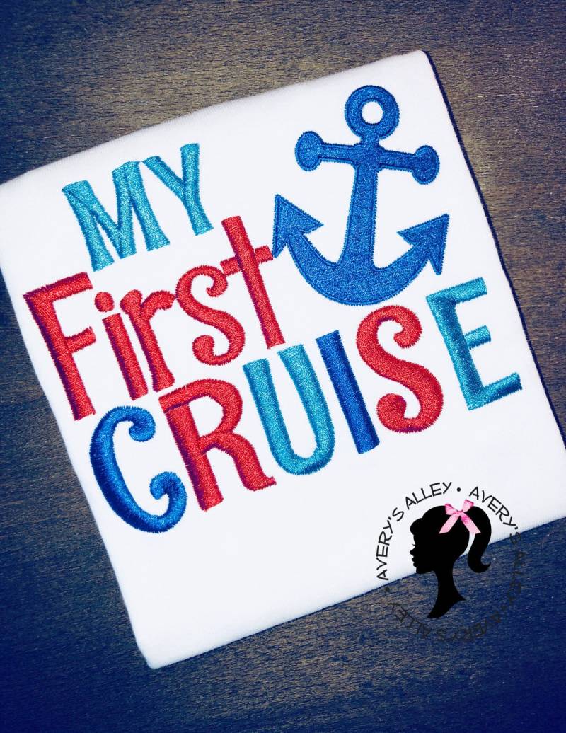 My First Cruise - Besticktes Weißes Hemd Oder Bodysuit Für Jungen Mädchen My First Cruise - Besticktes Weißes Hemd Oder Bodysuit Für Jungen Mädchen von TheRollingStitch806