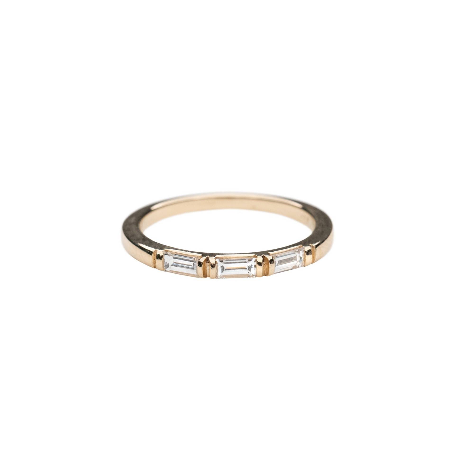 14K Dreifach Baguette Ring, Diamant Ohrringe, Ohrstecker, Handgemachte Süße Geschenk Für Sie, Urlaub, Handgemachtes Geschenk, Diamanten von TheRoseGypsy