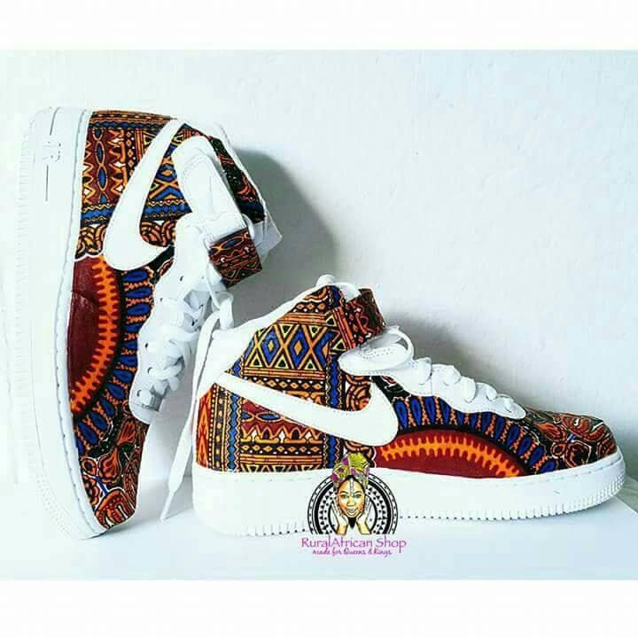 Dashiki Nike Hi-Tops Dashiki Nike Hi-Tops von TheRuralafricanShop