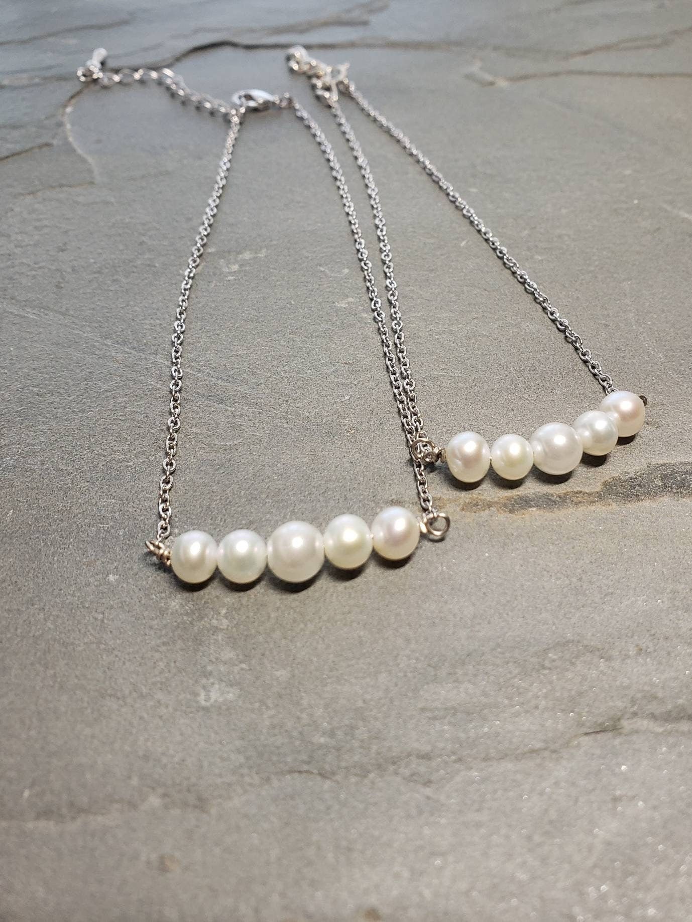 Perlen Fußkettchen Für Frauen, Silberkette von TheRusticBohoChic