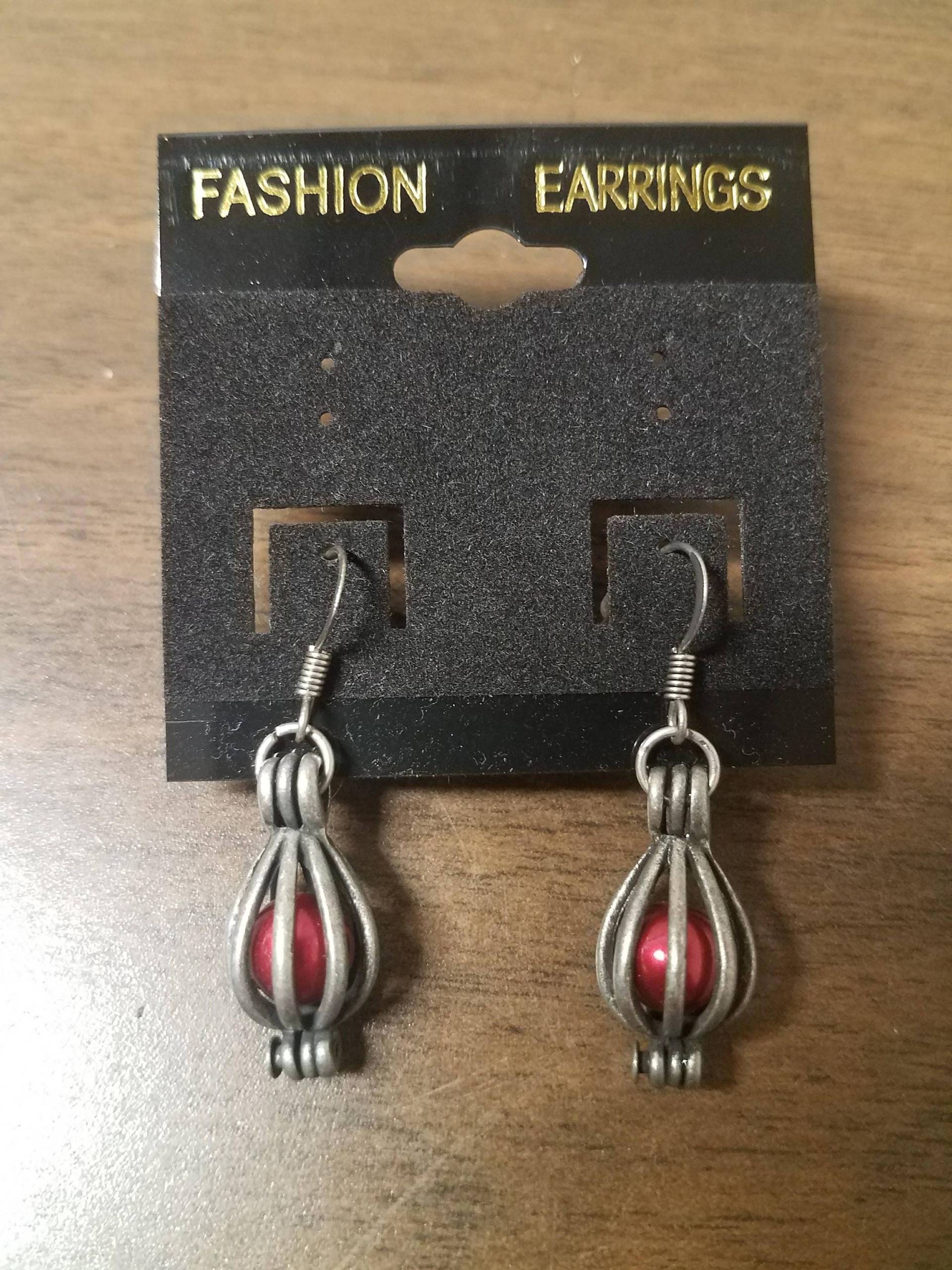 Antik Silber Käfig Ohrringe von TheRusticGoth