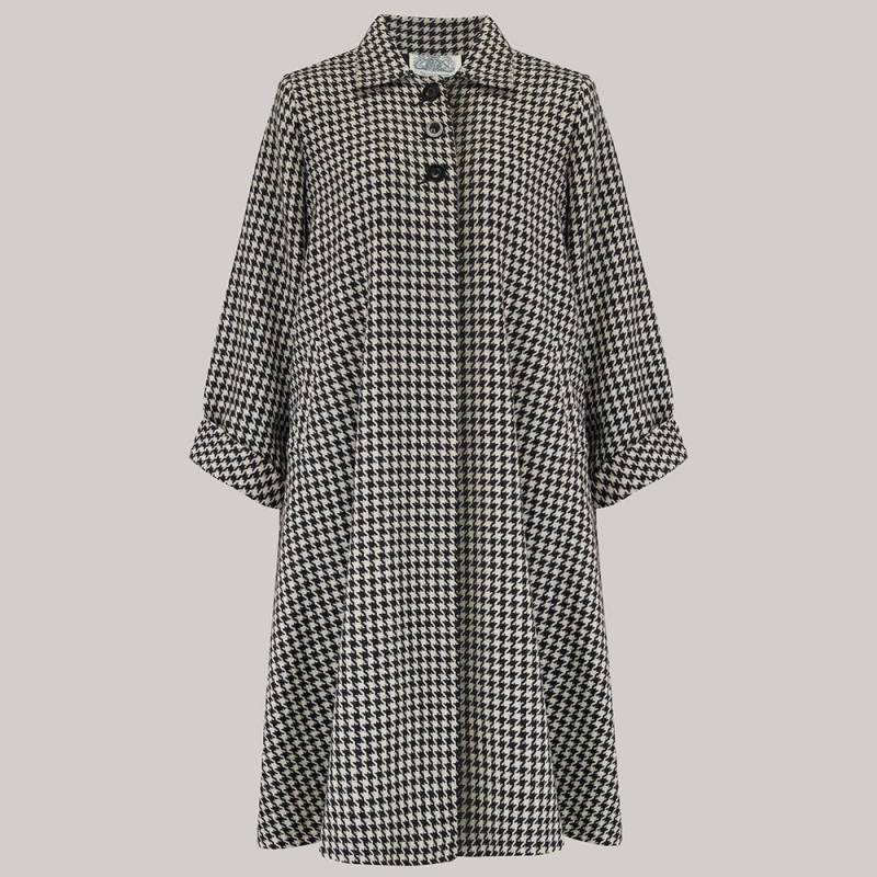 43" Swing Coat in Hahnentritt | Vintage 1940S Style Damenmantel Die Näherin Von Bloomsbury von TheSeamstressOfB