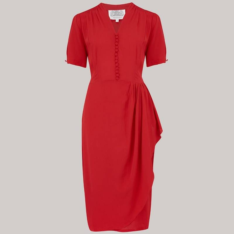 Mabel Kleid in Lipstick Rot | Vintage 1940S Style Damen Die Näherin Von Bloomsbury von TheSeamstressOfB