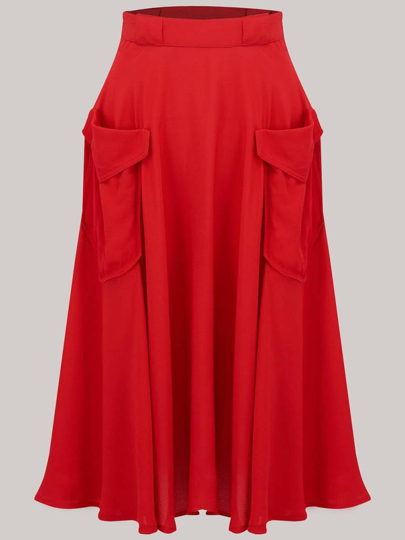 Thelma Rock in Lippenstift-Rot | Vintage 1940S Style Damenrock Die Näherin Von Bloomsbury von TheSeamstressOfB