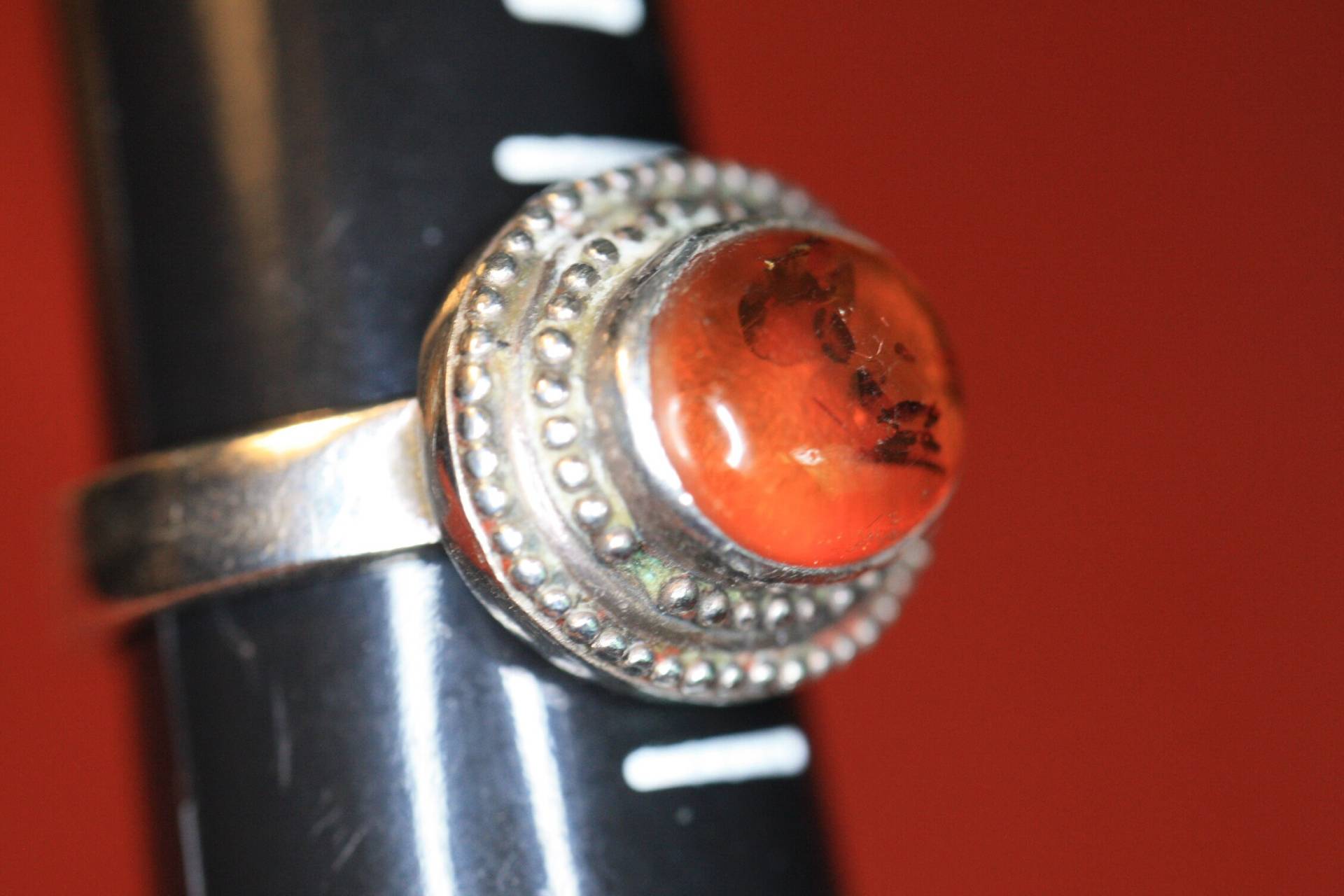 Seil Umgeben Sterling Silber Und Bernstein Ring von TheShackon98