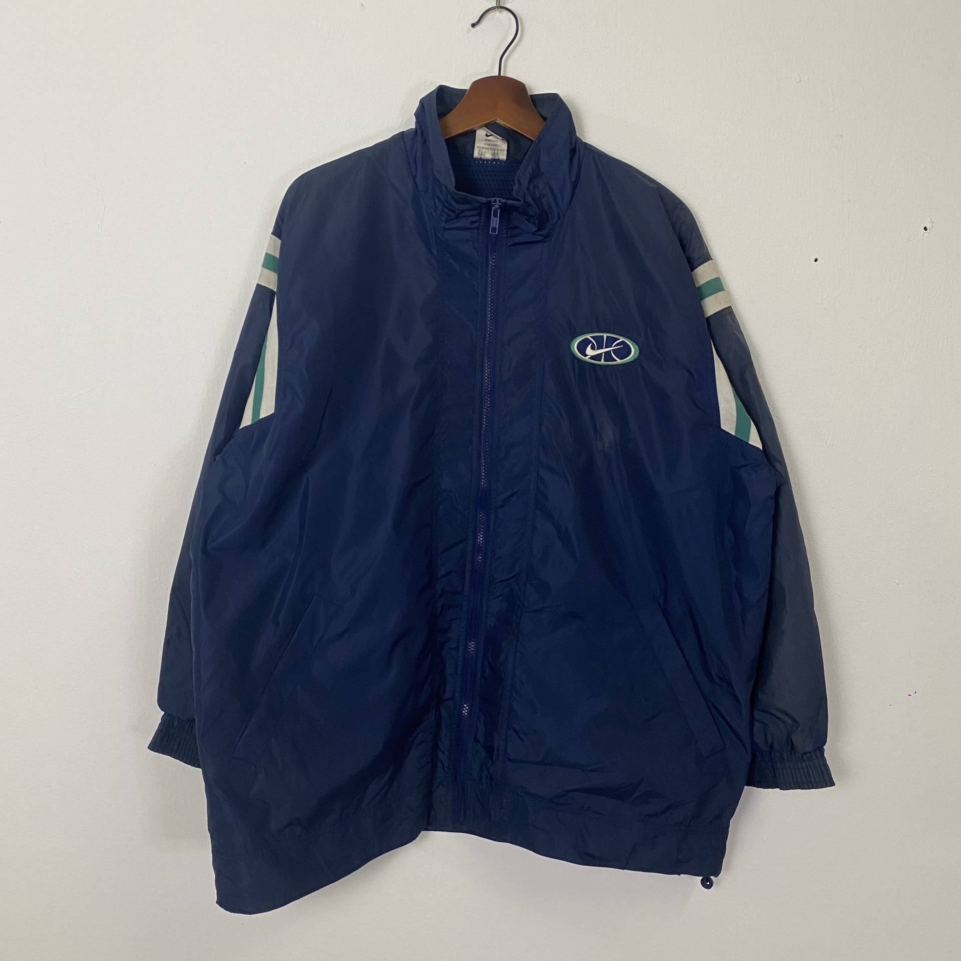 Vintage 90Er Jahre Nike Windbraker Zipper Ups Jacke Stickerei Kleines Logo Gr. Xxl von TheShahStore