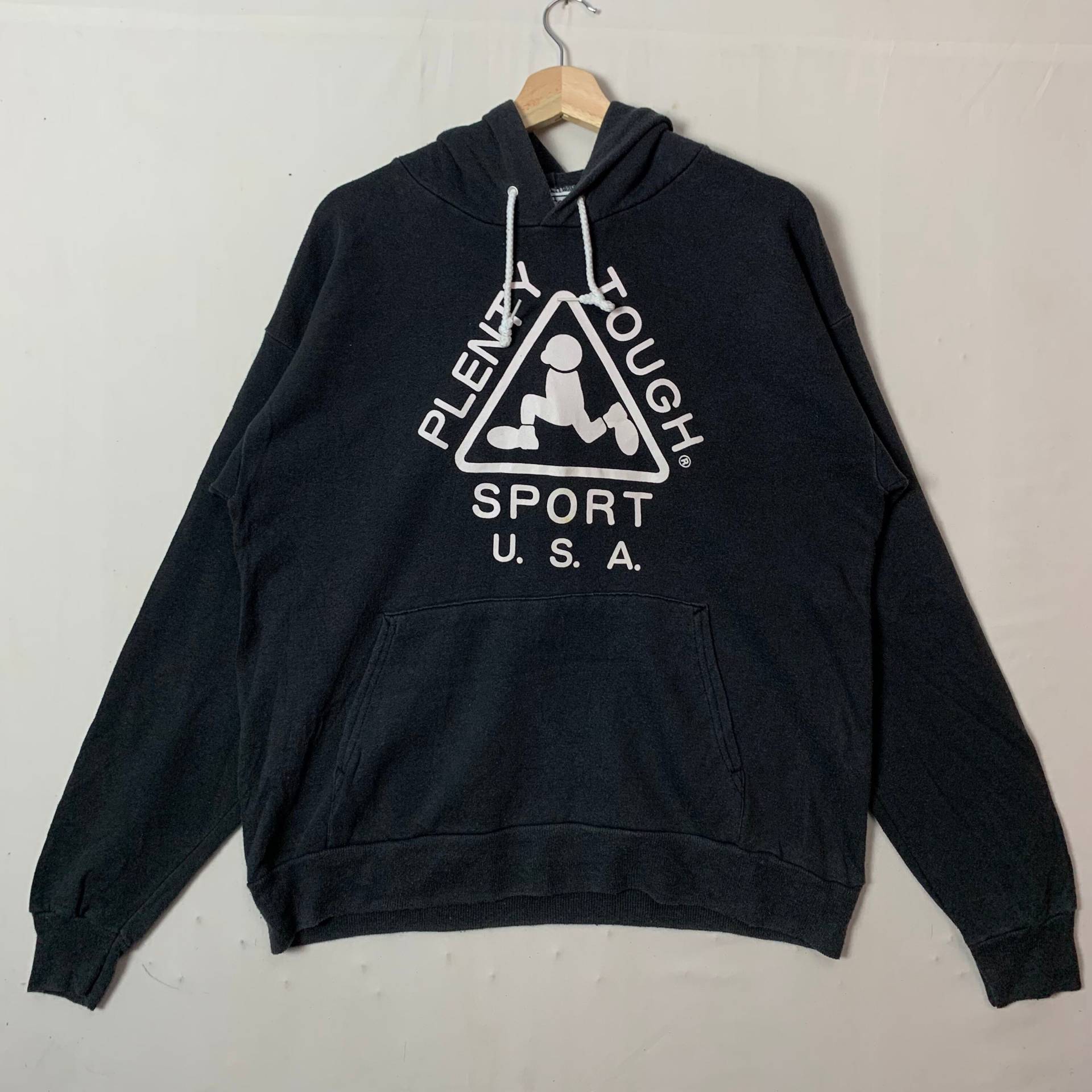 Vintage 90Er Plenty Tough Sweatshirt Big Logo Hoodies Größe L von TheShahStore