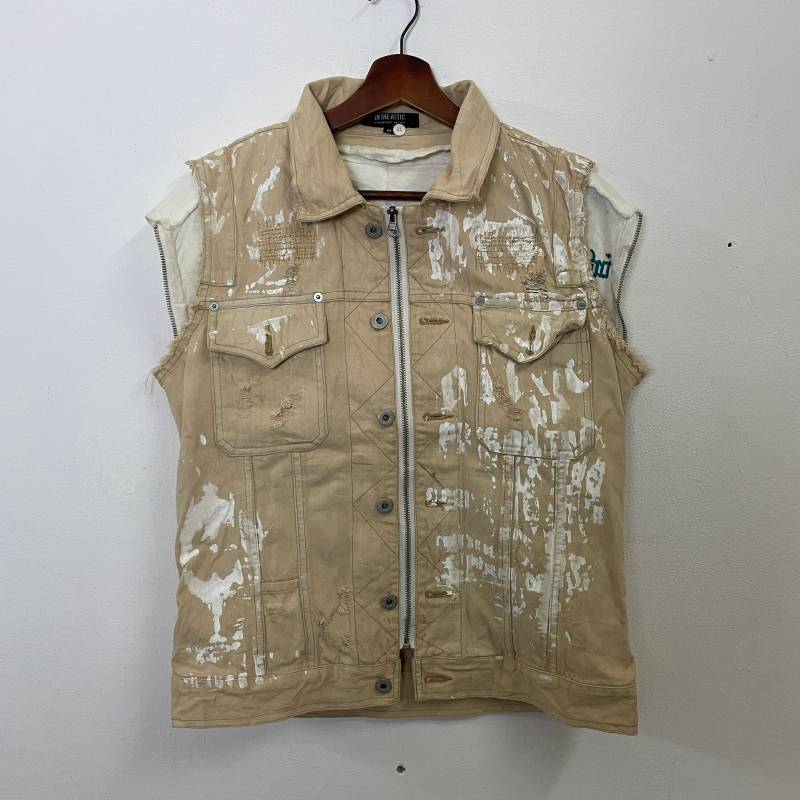Vintage Auf Dem Dachboden Distressed Style Ärmellose Jeansjacke Button Ups Größe M von TheShahStore