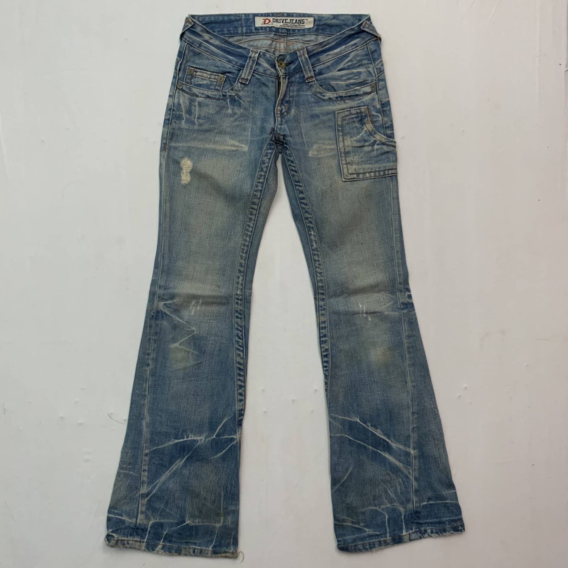 Vintage Deive Jeans Denim Drive Schöne Verblasste Denim-Jeans W31 von TheShahStore