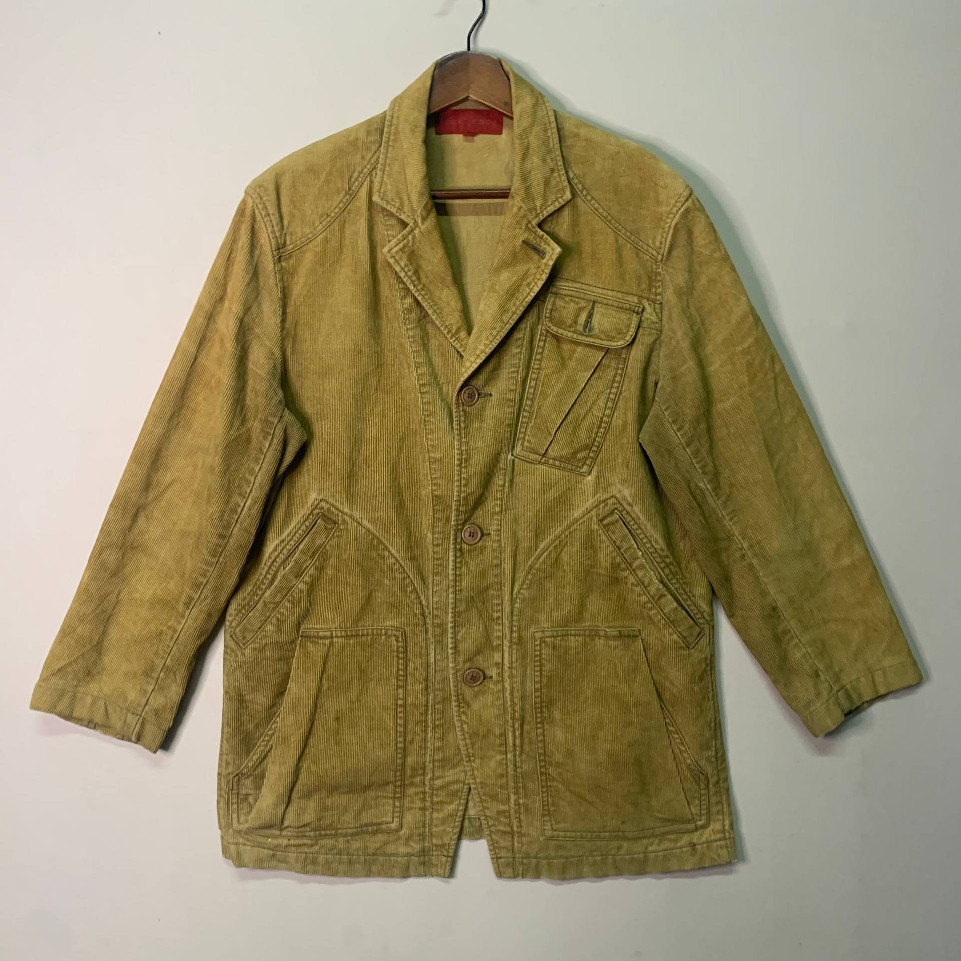 Vintage Fcuk Jacke Jeans Multipocket Courduroy Button Ups Größe L von TheShahStore