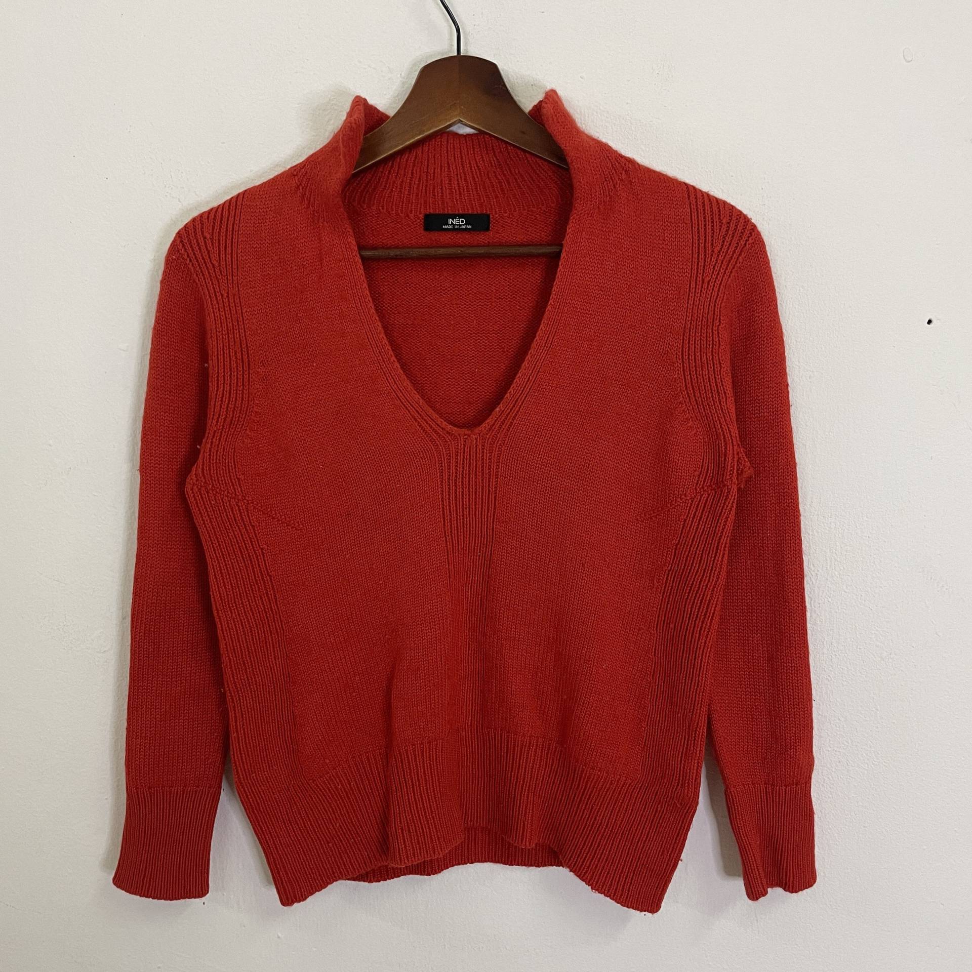 Vintage Ined By Yohji Yamamoto Pullover Strickjacke Strickpullover Rundhals Strickgröße M Frauen von TheShahStore