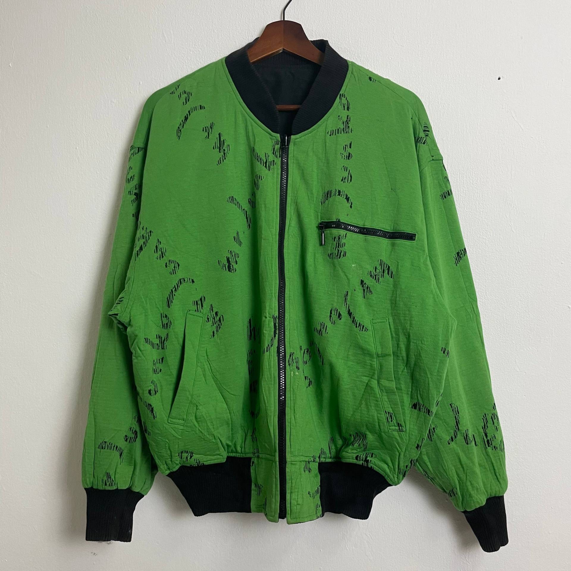 Vintage Mr Junko Fullprint Wendejacke Reißverschluss Größe Xl von TheShahStore