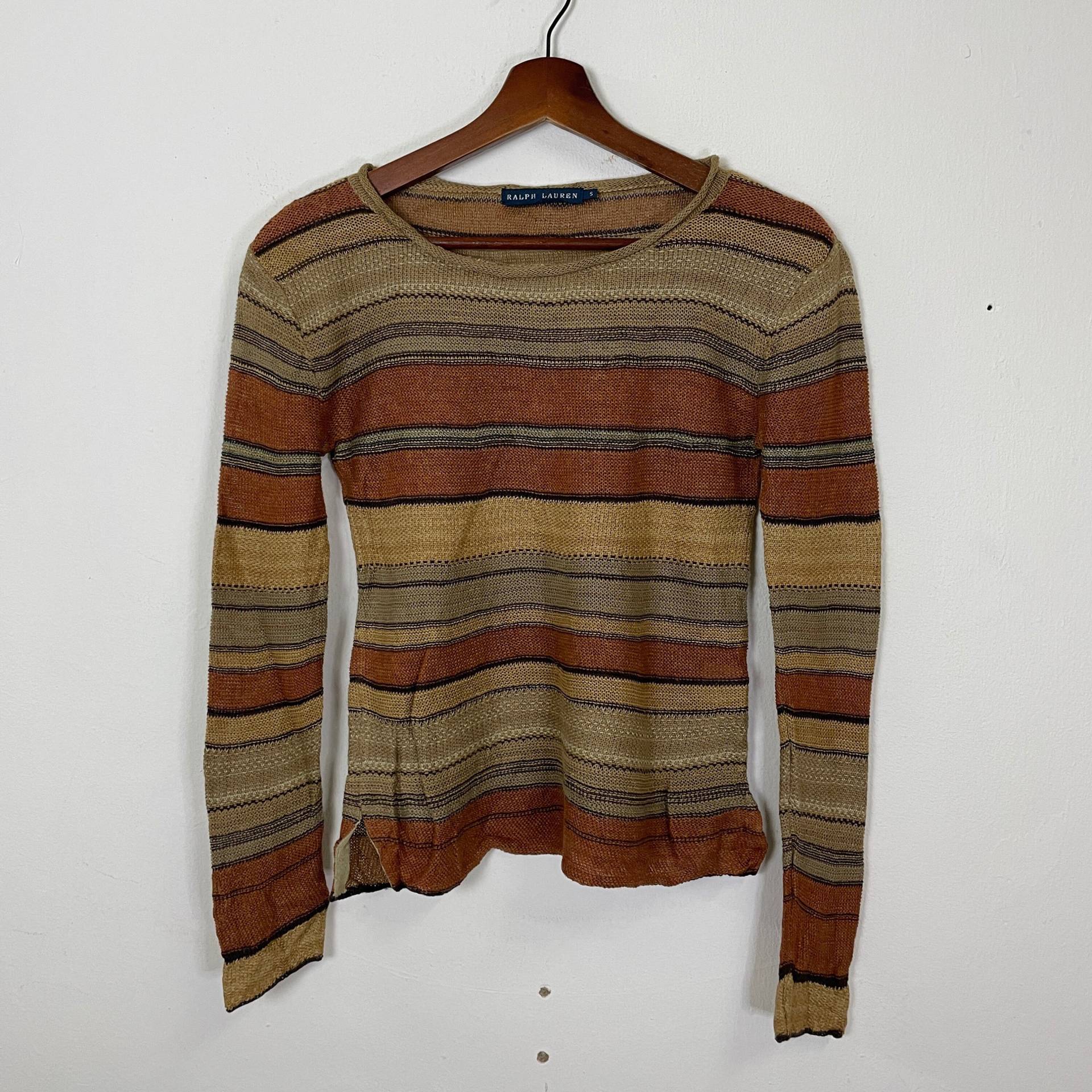 Vintage Ralph Lauren Kordelzug Honeycomb Strick Kleidung Pullover Strickkleidung Xxs von TheShahStore