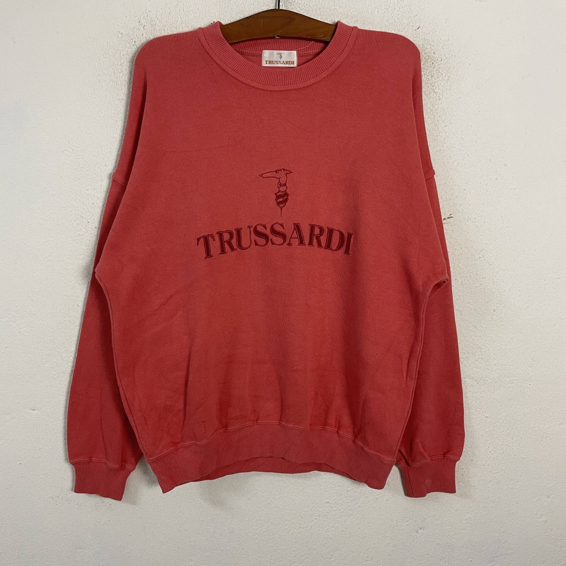 Vintage Trussardi Stickerei Big Logo Sweatshirt Crewneck Pullover Größe M Vintage Trussardi Stickerei Big Logo Sweatshirt Crewneck Pullover Größe M von TheShahStore