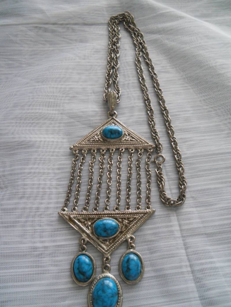 Türkis Stein Halskette - Vintage, Sammlerstück von TheShakerShack