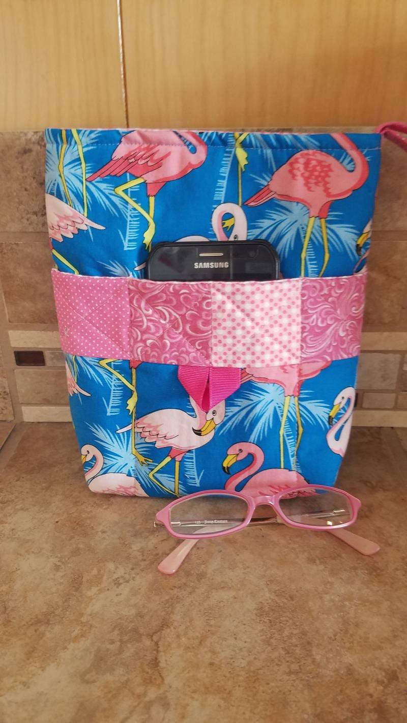 Quilted Squares Geldbörse Mit Flamingo Print von TheShastaShack