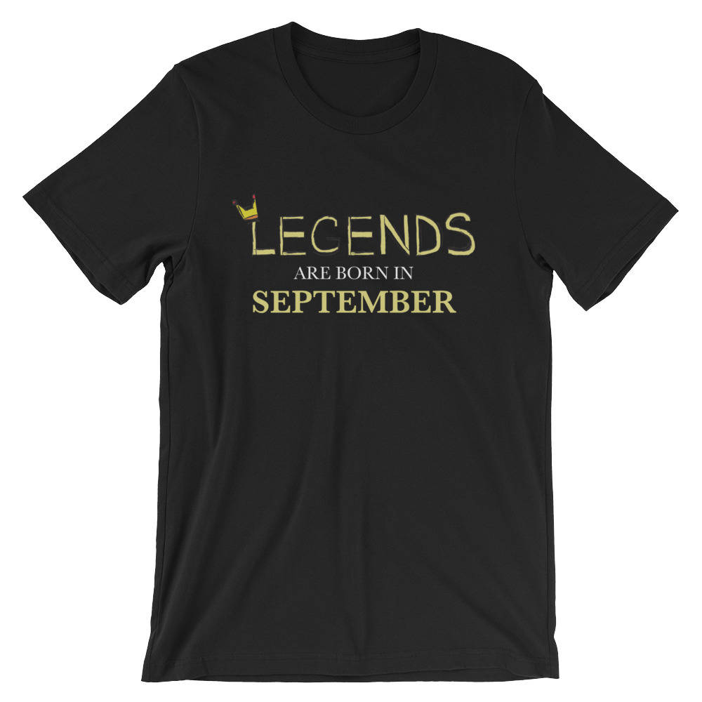 Premium Legends Are Born in September - Geburtstagsshirt Geschenk Lustiges Geburtstagsgeschenk Gold Shirt von TheShirtIcon