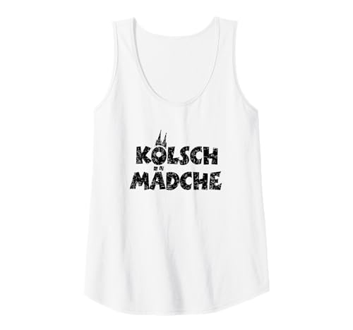 Damen Kölsch Mädche (Vintage Schwarz) Mädchen und Frauen aus Köln Tank Top von TheShirtShops Köln T-Shirts und Geschenke