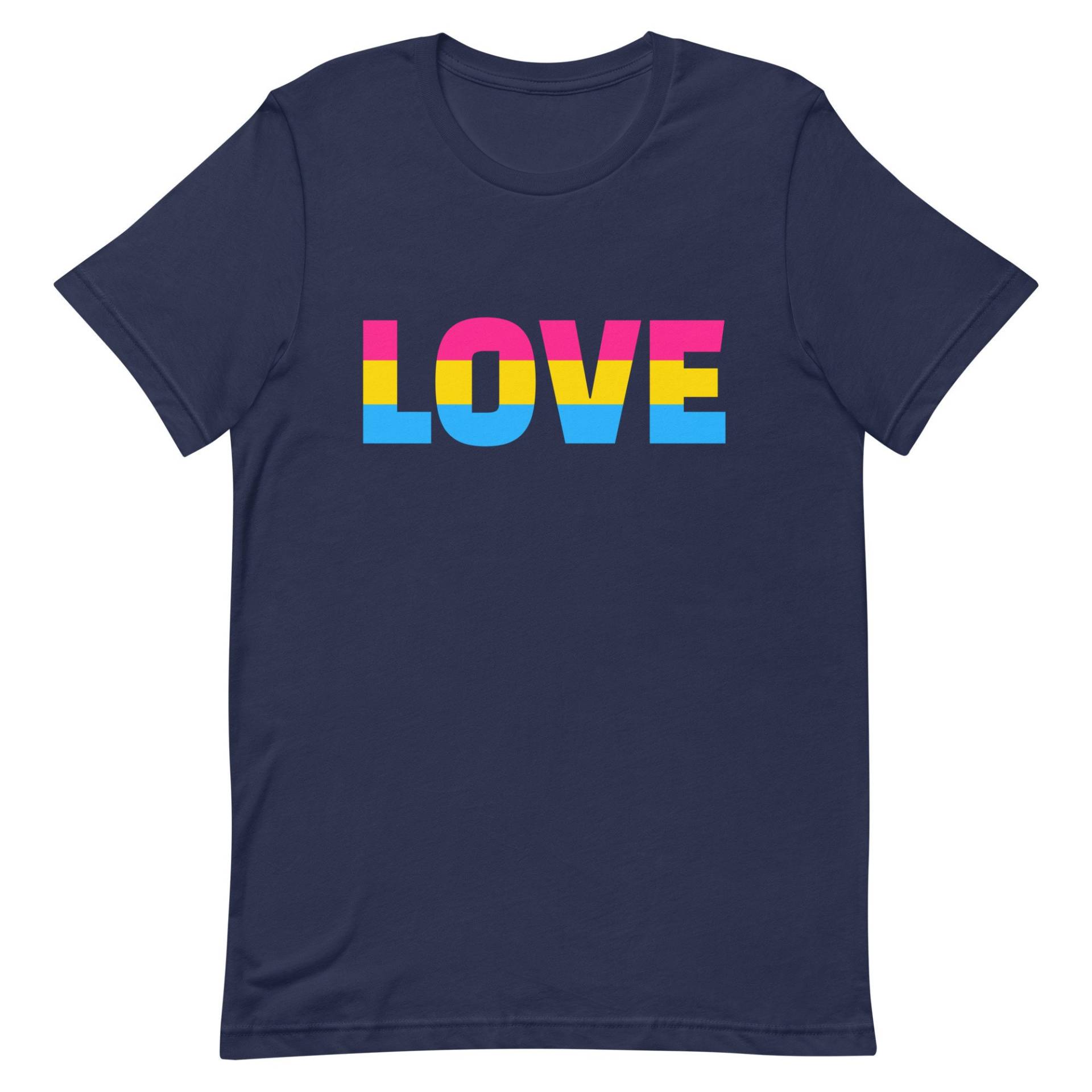 Pan Pride Love T-Shirt | Pansexuelle Lgbt Lgbtq Lgbtqia+ Pan Pride Pansexuelle Flagge| Flag Shirt Farben von TheShirtz