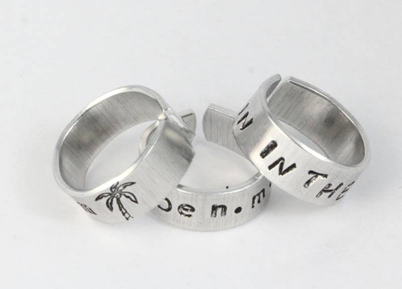 Personalisierter Individueller Verstellbarer Zehenring - Fußschmuck Körperschmuck Hand Gestempelter Ring Sommerring von TheSilverDiva