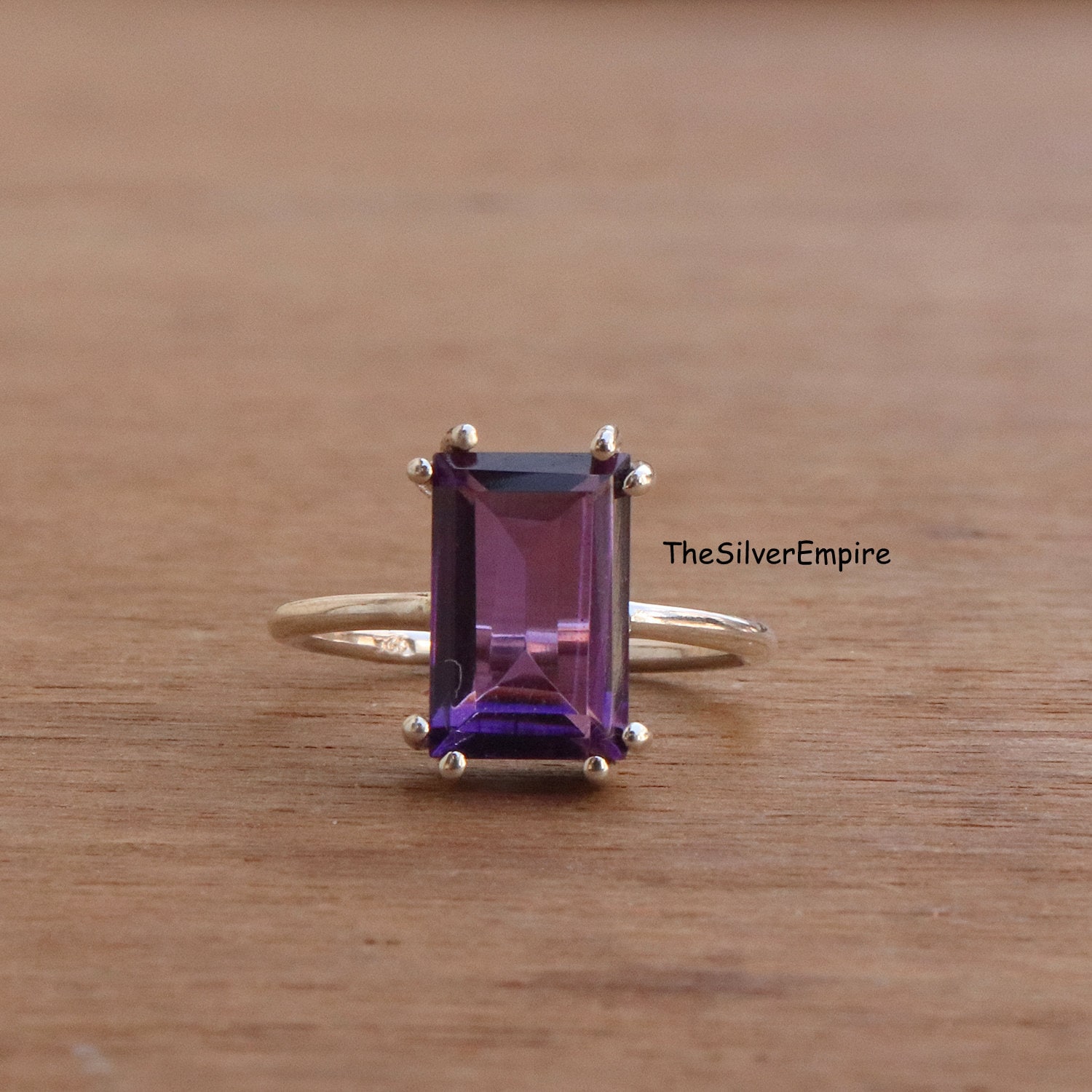 Natürlicher Amethyst Ring - 925 Sterling Silber Februar Geburtsstein Handgemachter Für Frauen Geschenke Sie von TheSilverEmpire