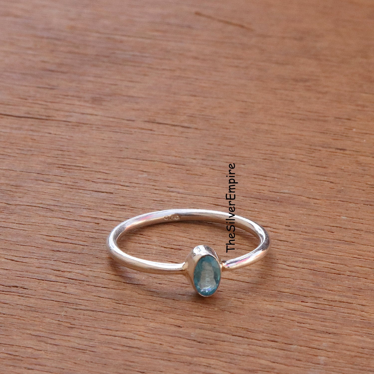 Natürlicher Blauer Topas Ring - 925 Sterling Silber Handgemacht November Geburtsstein Schmuck Für Frauen Geschenke Sie von TheSilverEmpire