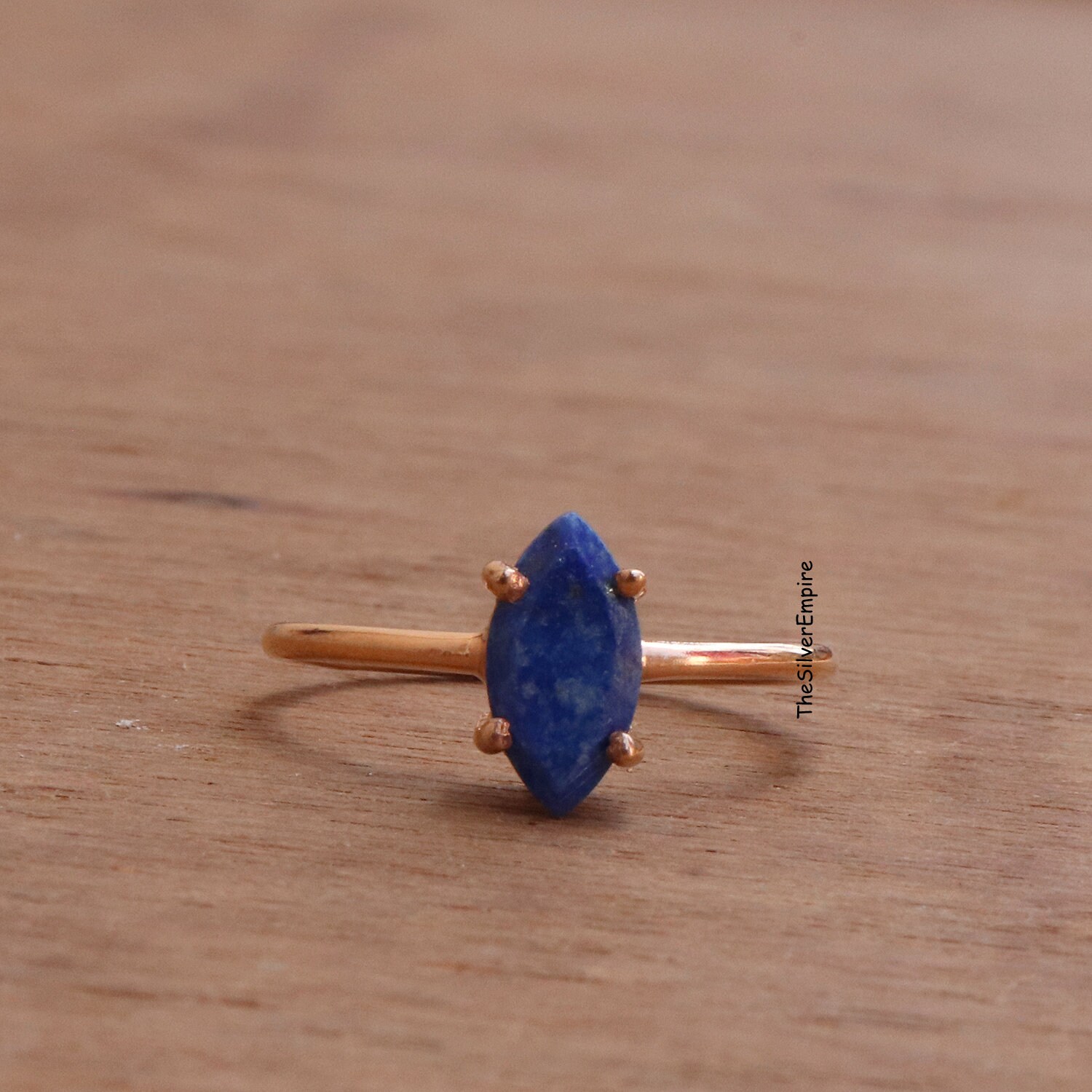 Natürlicher Lapislazuli-Ring - 925Er Sterlingsilber-Ring Handgefertigter Schmuck September-Geburtsstein-Ring Ring Für Frauen Geschenke Sie von TheSilverEmpire