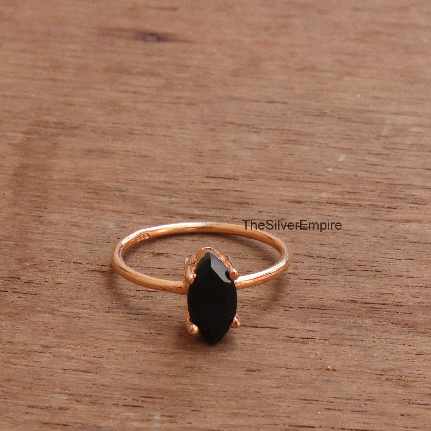 Natürlicher Schwarzer Onyx-Ring - 925Er Sterlingsilber-Ring Handgefertigter Ring Dezember-Geburtsstein-Ring Schmuck Für Frauen Geschenke Sie von TheSilverEmpire