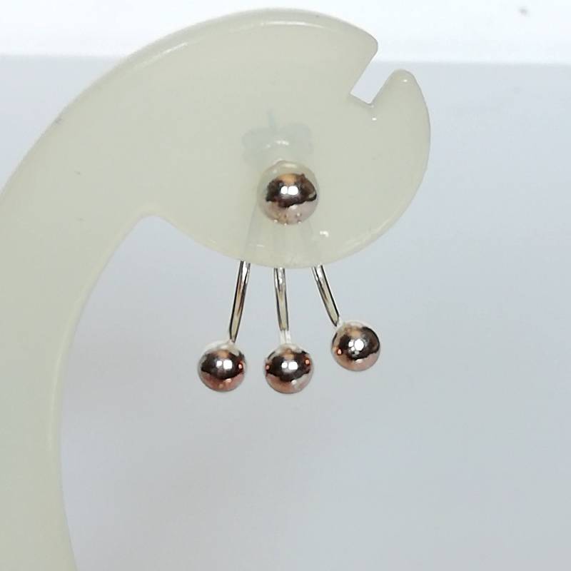 Kugelohrjacke | Silberohrringe Kugeln Ohrringe Boho Schmuck Ohrschmuck Sterlingsilber Für Sie E66 von TheSilverGame