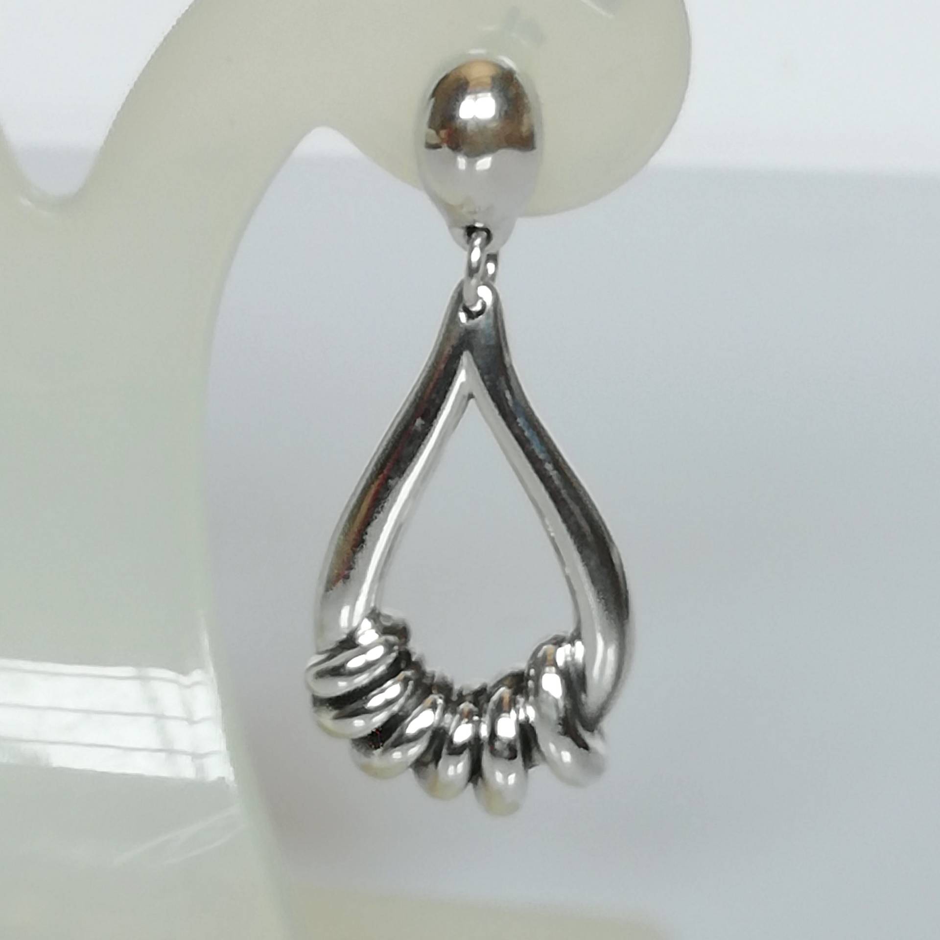 Ohrhänger Silber | Silberschmuck Silber Twist Ohrring Ohrschmuck Sterling Silber| Ohrringe Für Sie E121 von TheSilverGame