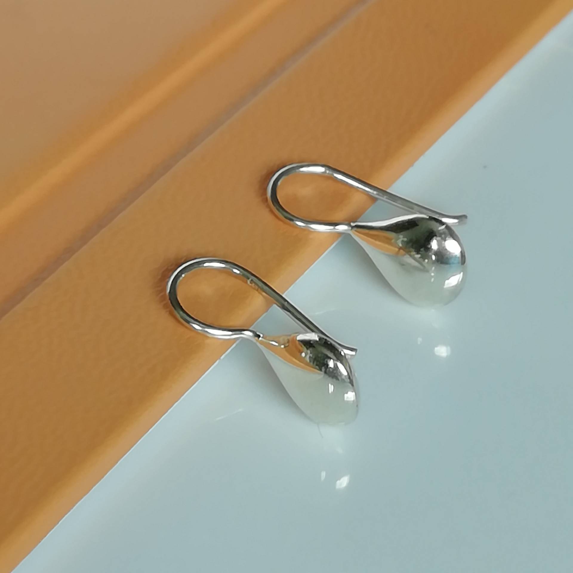 Silber Tropfen Ohrringe | Schlichte Silberohrringe Tear Zubehör Geschenke Für Sie Lässige E171 von TheSilverGame