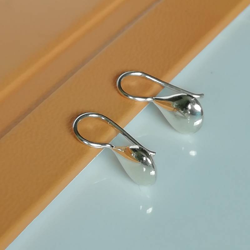 Silber Tropfen Ohrringe | Schlichte Silberohrringe Tear Zubehör Geschenke Für Sie Lässige E171 von TheSilverGame