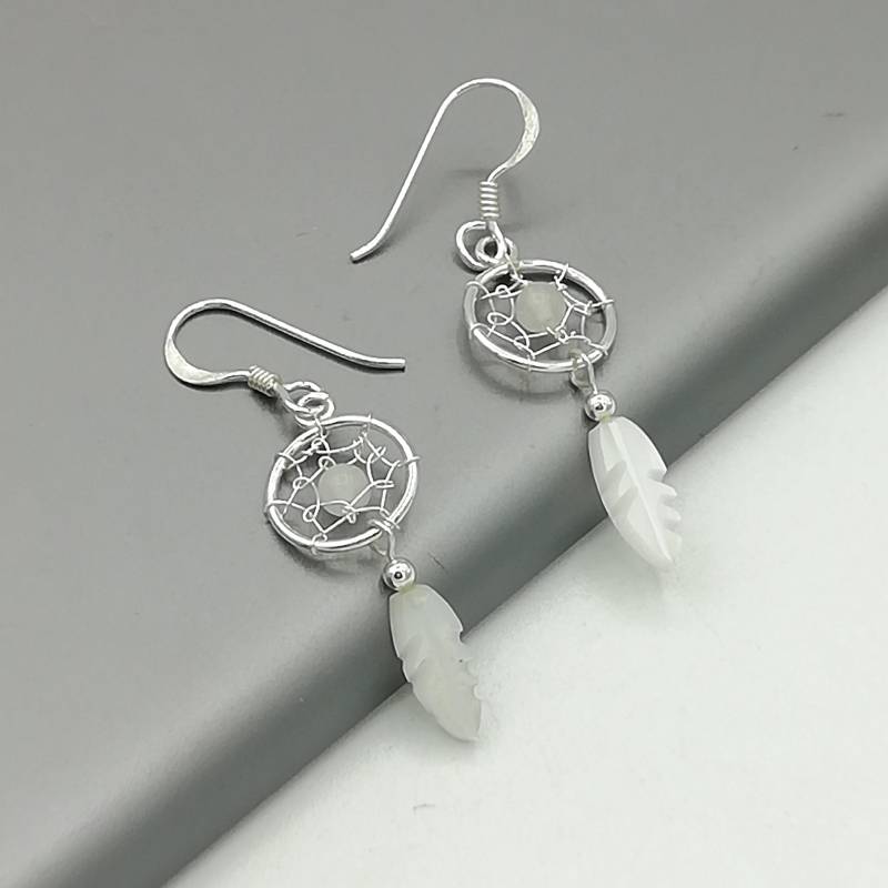Traumfänger Ohrringe | Ohrhänger Silber Boho Silberschmuck Sterlingsilber Für Sie E199 von TheSilverGame